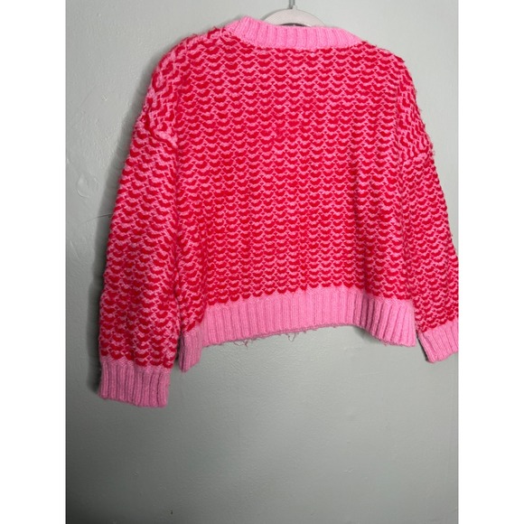 Lilli Sidonio Molly Bracken cropped jumper pink and red - Picture 10 of 12